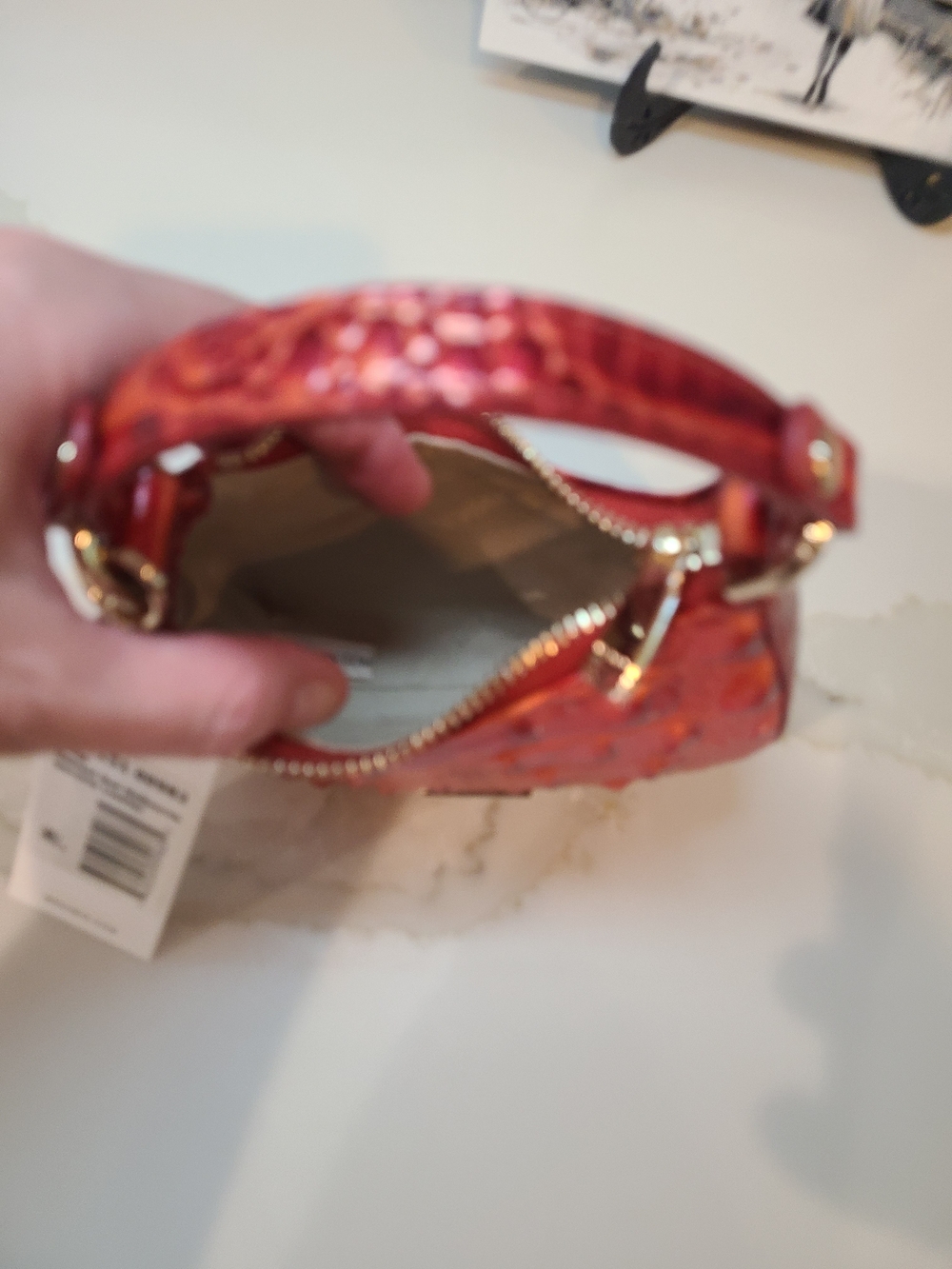 NWT Brahmin Radiant Red Melbourne Lollie Mini/Micro - Picture 10 of 15
